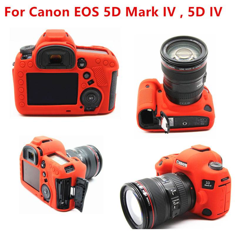 Untuk Canon EOS 6D 80D 750D 3000D 4000D 200D 5DS 5DR 5D Mark III IV 5D3 5D4 Silicone Skin Case Penutup Tas Kamera DSLR