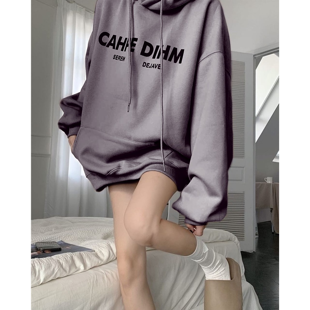 Cahfe Dhim Sweater Hoodie Pria Wanita Oversize Big Size | Sweater Korean Style Kekinian Terbaru