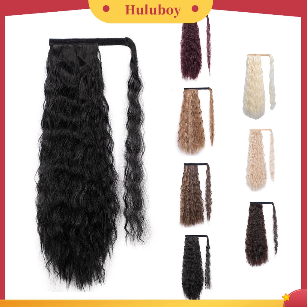 Rambut Palsu Ponytail Keriting Panjang Bahan Wol Lembut Nyaman Mudah Digunakan Untuk Rumah