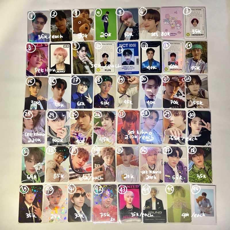 [Ready Stock] photocard pc taeil taeyong kun doyoung jaehyun jungwoo mark hendery renjun jeno haecha