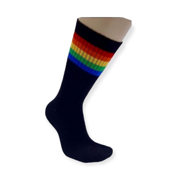 1 Lusin Kaos Kaki Skate Oldschool Rainbow || Kaos Kaki Olahraga Panjang Pria dan Wanita