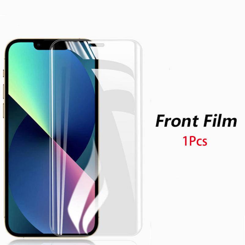 IPHONE Full Cover Hydrogel Film Untuk Iphone14 13 11 12 X Xs XR Pro MAX Mini Plus Lembut Pelindung Belakang Layar Ponsel Belakang