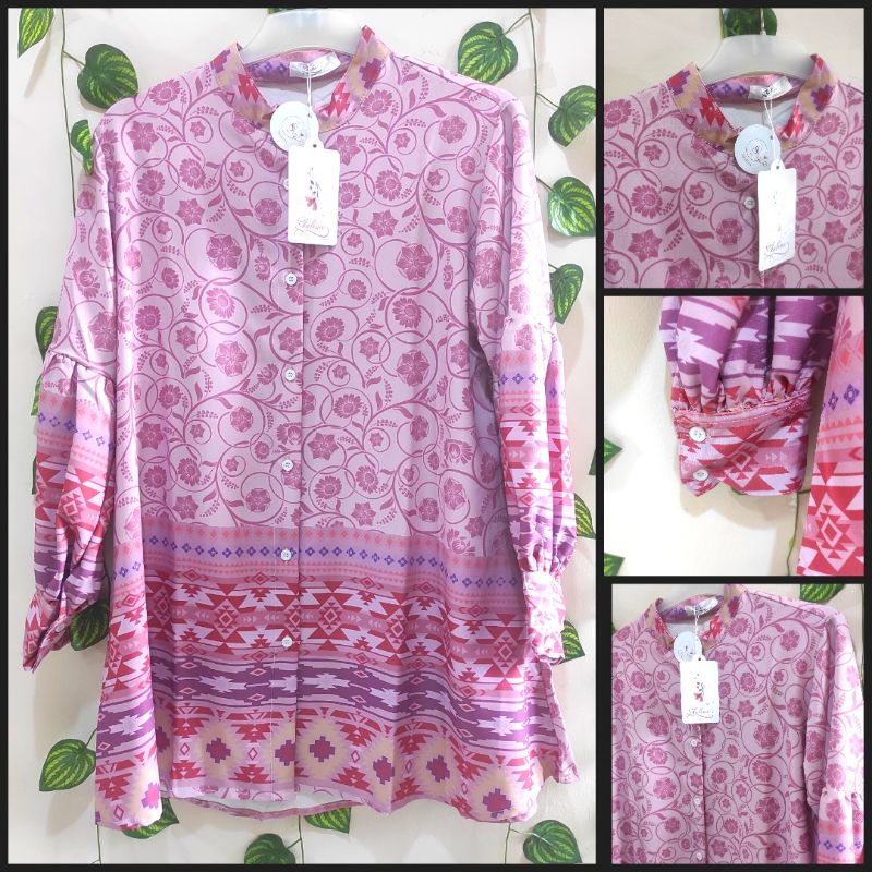 baju tunik motif wanita by shalina