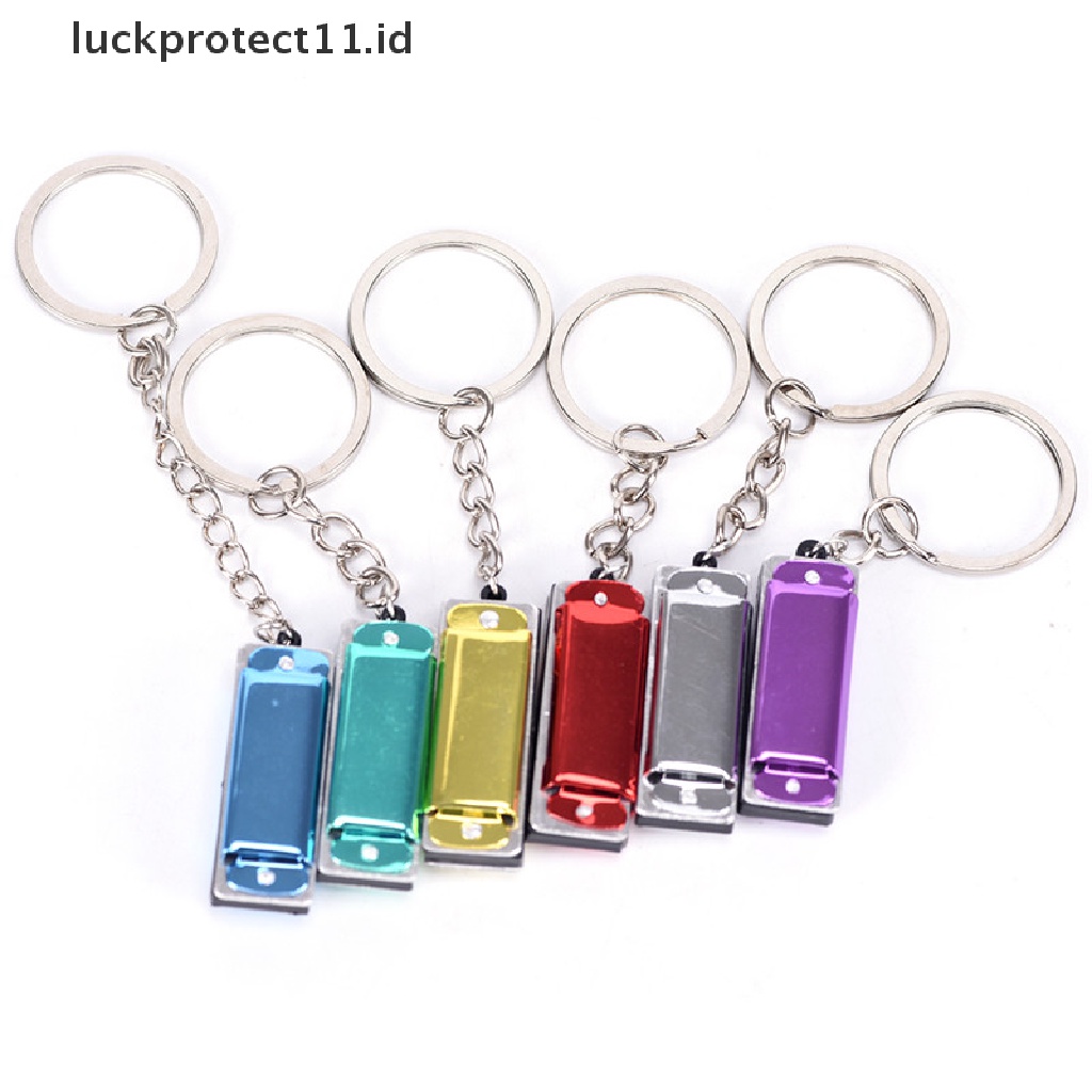 /Fashion Hot// Fashion// Warna Random Mini Harmonika Gantungan Kunci Mulut Organ Keyring Tergantung Rad Silver Nada.