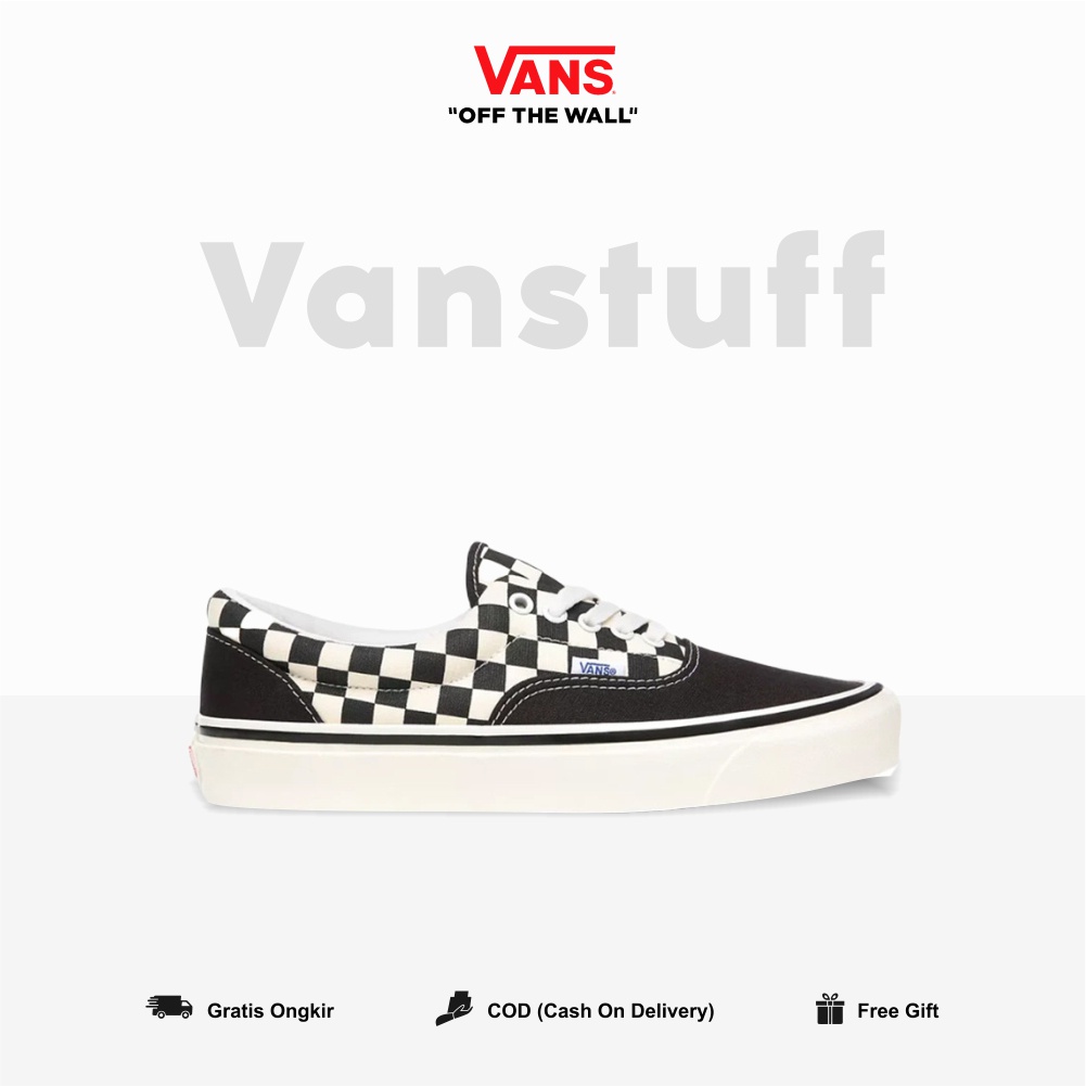 Era 95 DX Anaheim Factory Checkerboard Side Black White OG Cuople BNIB Original 100% Guarated Pria Wanita