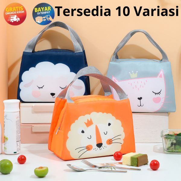 GOKIDO - KP107 TAS BEKAL MAKANAN ANAK LUNCH BAG TEMPAT BEKAL ANAK TEMPAT PENYIMPANAN MAKANAN TAS LUNCH BOX