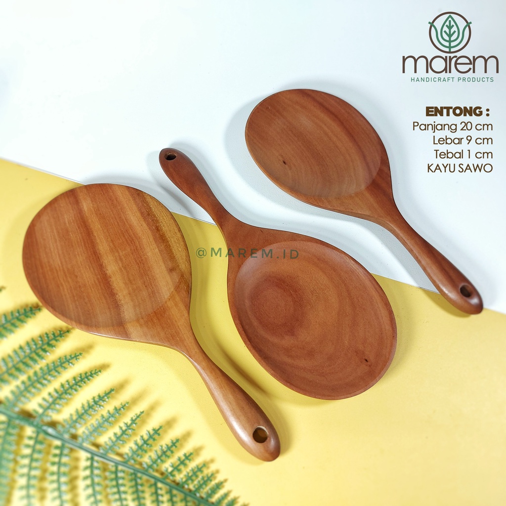 ENTONG CENTONG NASI KAYU | CENTONG KAYU BULAT UNIK