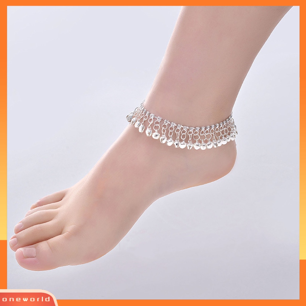 [WONE] Adjustable Dipanjangkan Rantai Wanita Gelang Kaki Ringan Kepribadian Bell Rumbai Gelang Kaki Perhiasan Hadiah