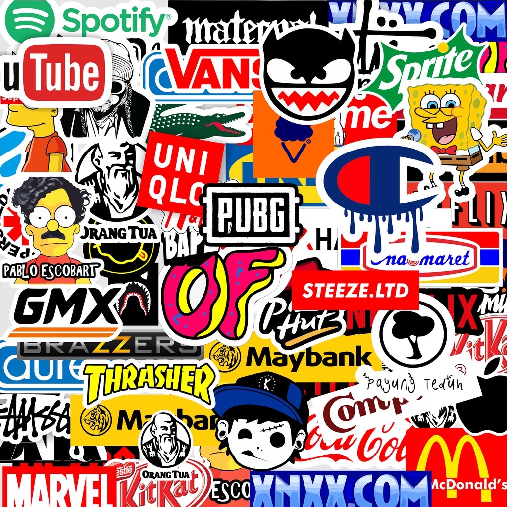 

Stiker brand distro bahan graftac anti air(BISA PILIH)