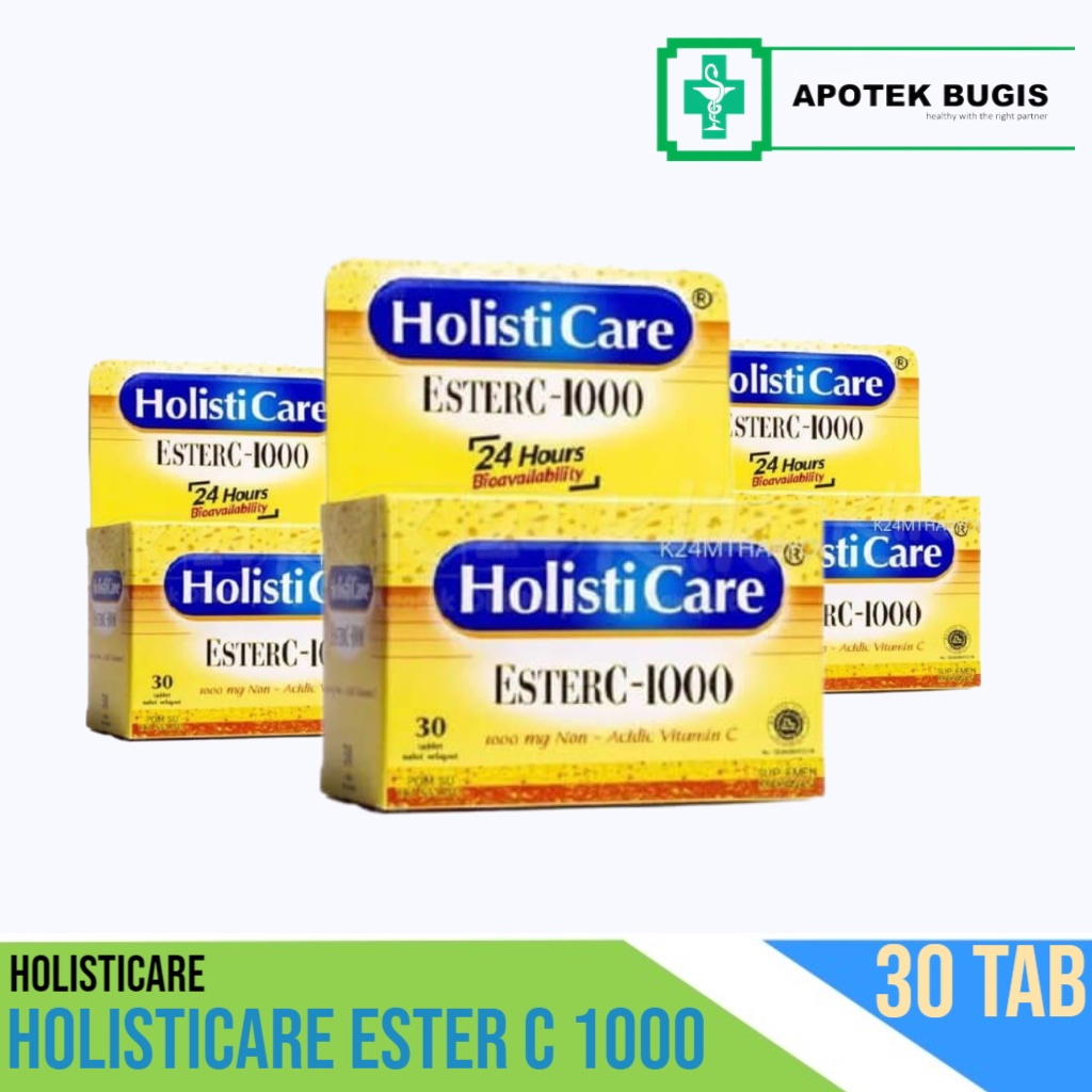 Holisticare Super Ester C Isi 30 Tablet Vitamin C Bantu Daya Tahan Tubuh dan Aman Lambung