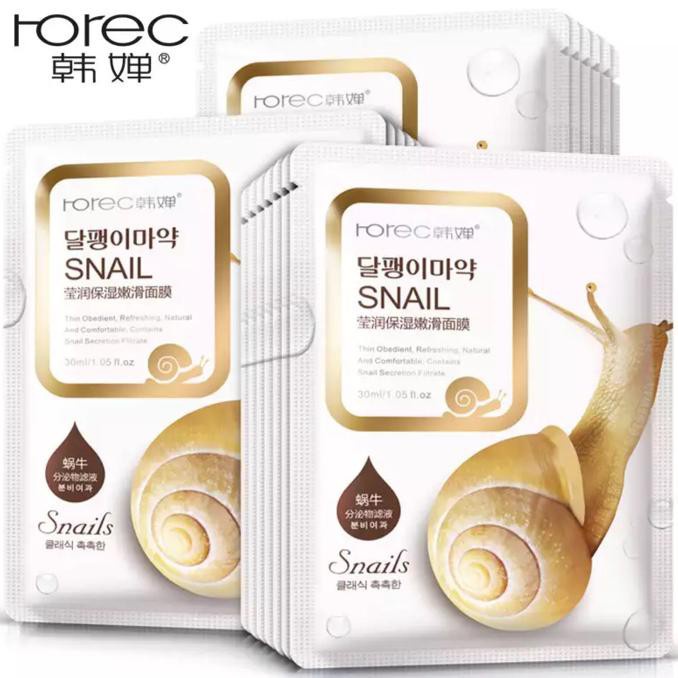 COD ROREC HCHANA NATURAL SKIN CARE MASK MASKER SHEET ROREC SNAIL MASK SHEET (VHJKT)