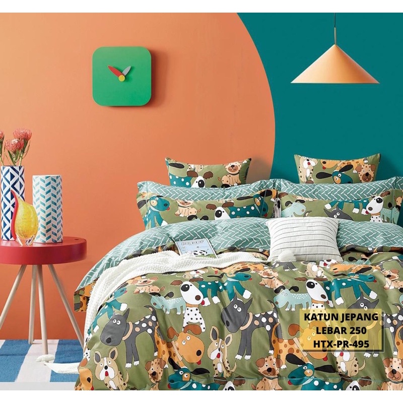 kain sprei meteran animal katun jepang