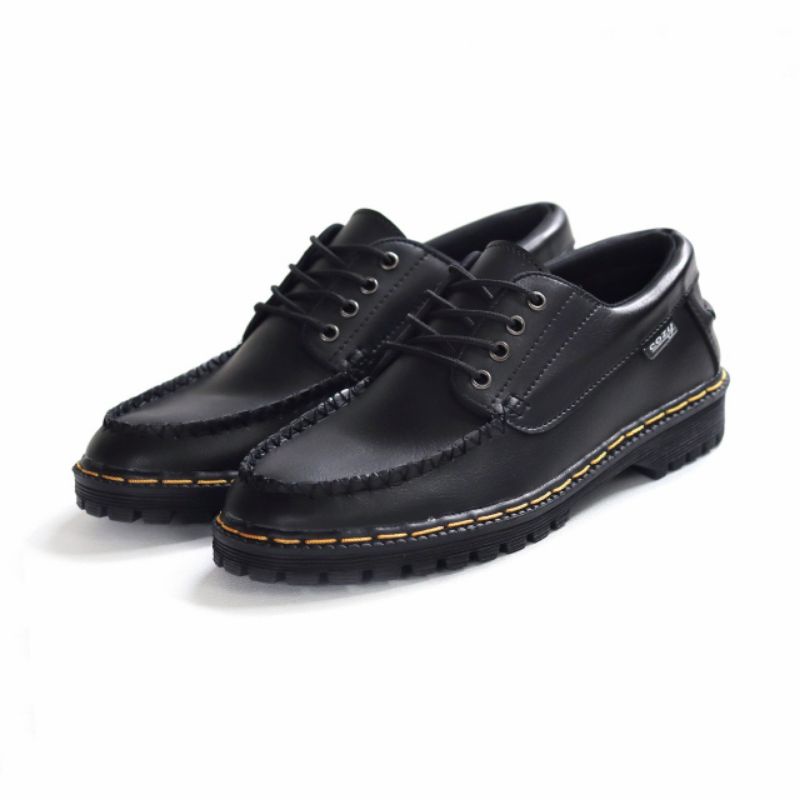 Sepatu Formal Pria Pantofel Hitam Kasual Casual Kulit Pu Antislip Original Docmart Santai Kerja Kuliah Perkantoran