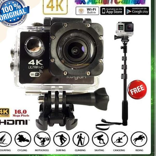 Penjualan Terpopuler KOGAN original Action Camera 4K 18MP Wifi Free Yunteng Tongsis Bluetooth