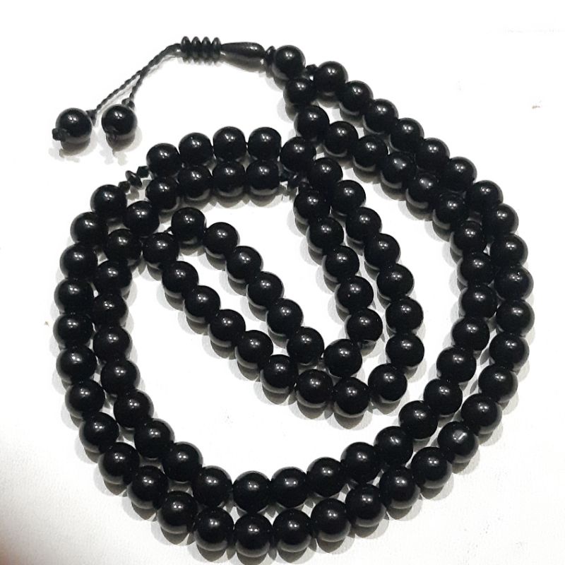 TASBIH BATU BLACK ONIX 10MM 99BUTIR BANDUL 2