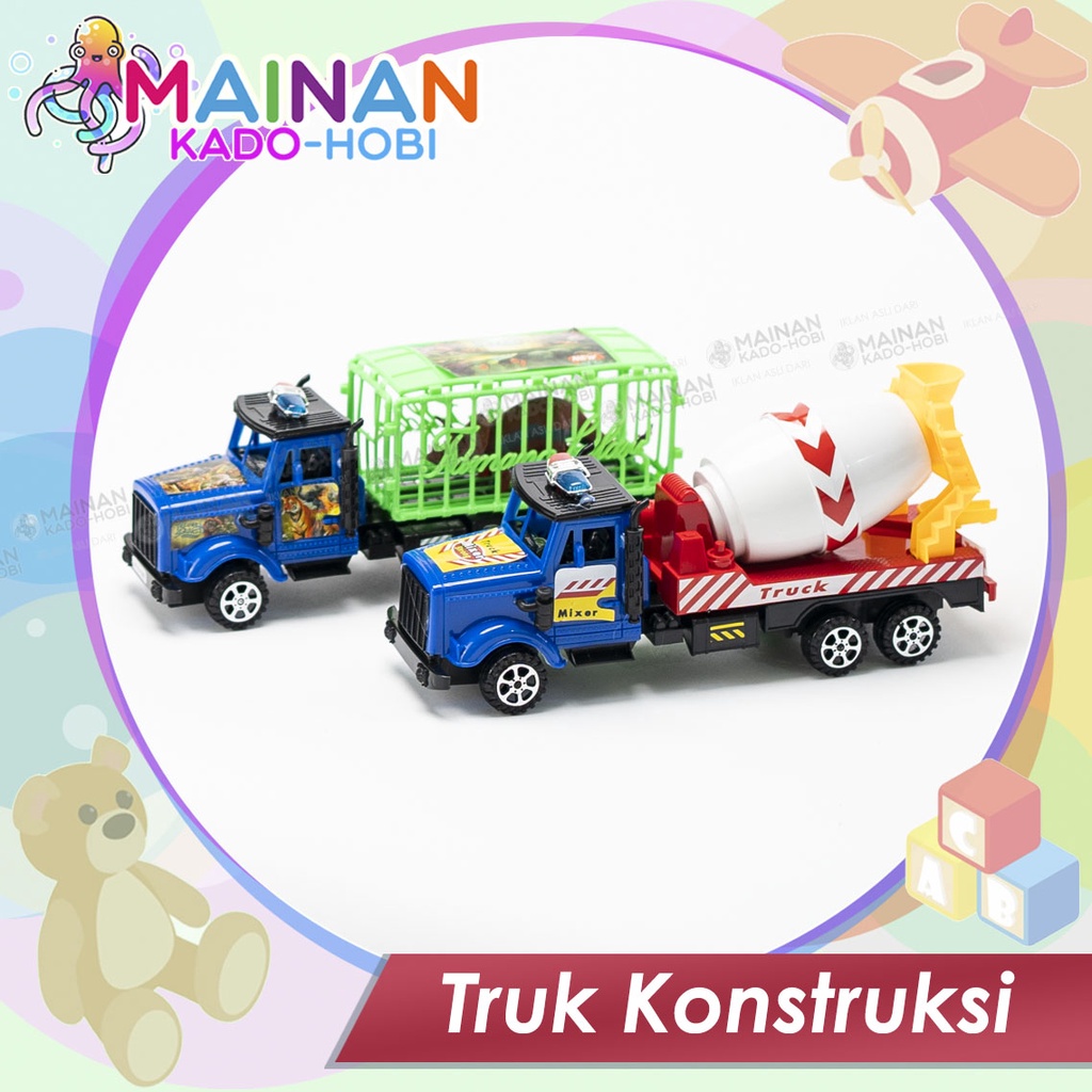 MAINAN ANAK DIECAST MINIATUR MOBIL TRUK KONSTRUKSI