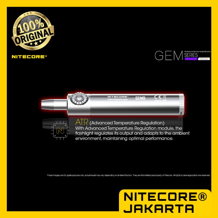 Headlamp Nitecore Gem8 Senter Indentifikasi Batu Mulia Gemstone Xp-L Hi V3 500