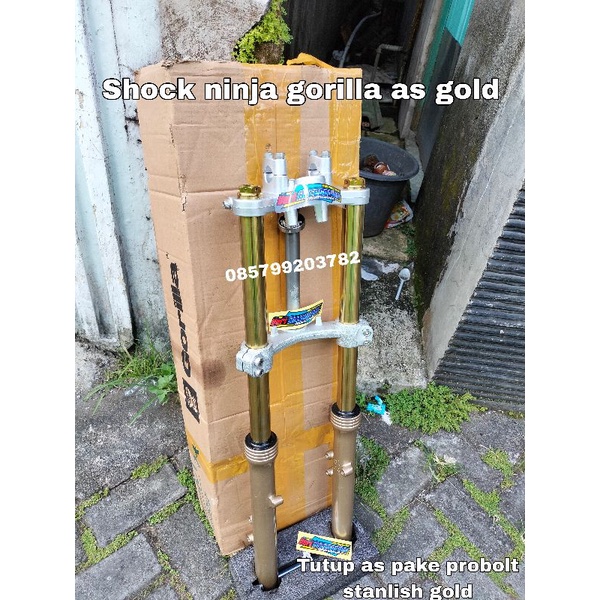 Shock skok sok depan ninja gorilla as gold