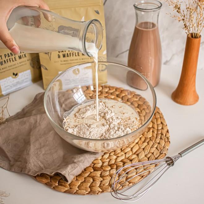 

Oat Pancake Mix (Twin Package) Oatbarn | Premiks Pancake 2X250 Gram Premium