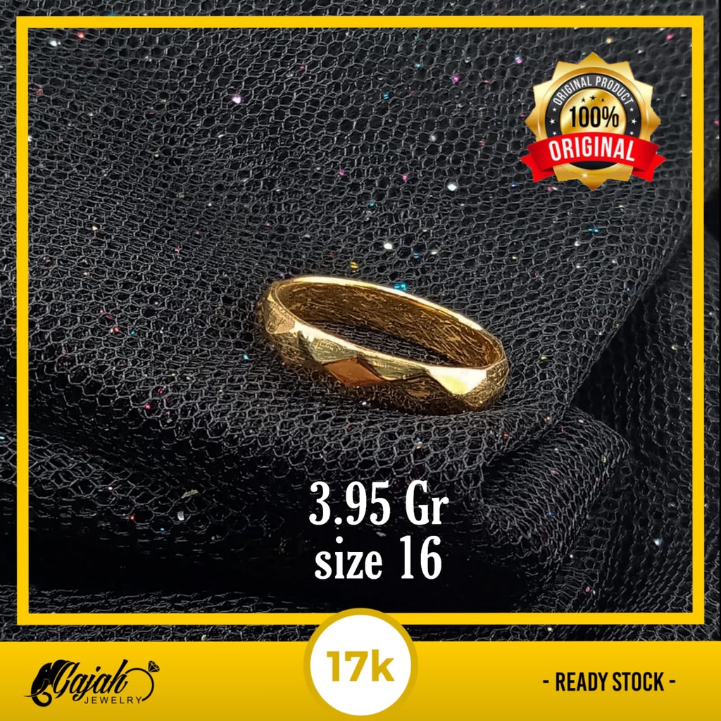 Cincin Emas 17K - 3.95 gr Kadar 750 - 1054