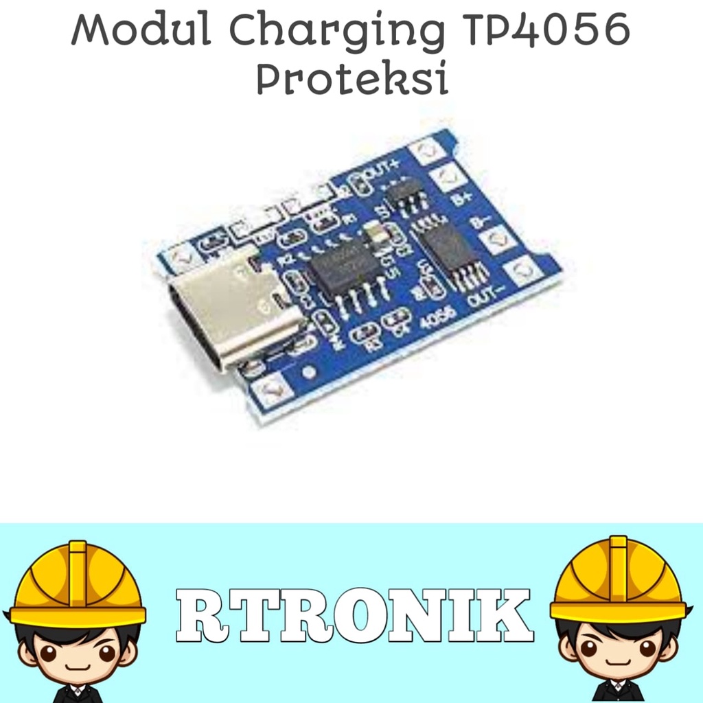 TP4056 USB C 1A Lithium Charging Module with Charge Protection