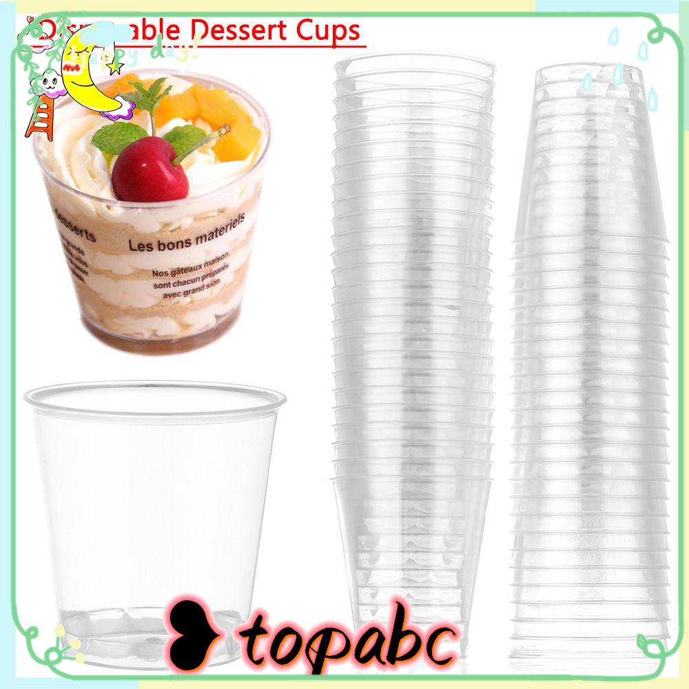 Top 30/50X Plastik Transparan Cupcake Minuman Alat Dekorasi Reusable Disposable Dessert Cups