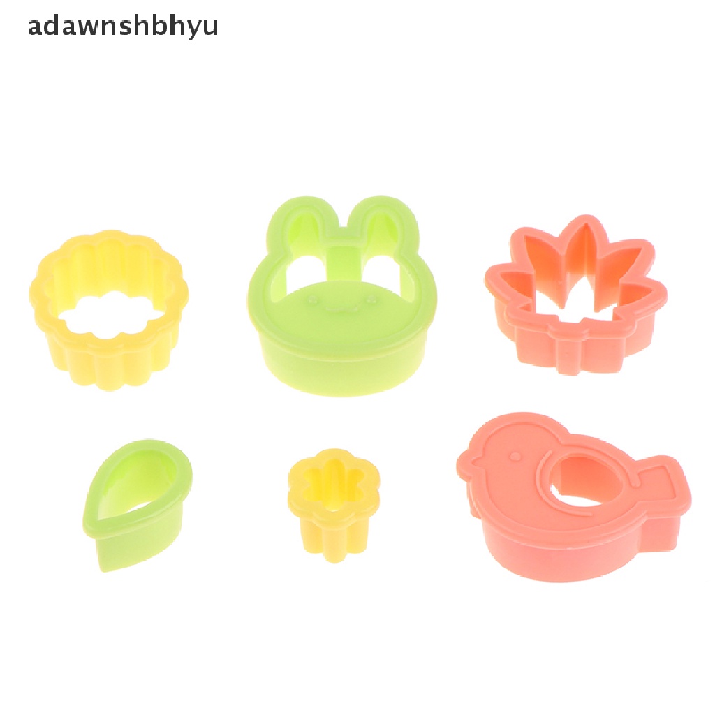 Adawnshbhyu 6 Pcs/Set Lucu Hewan Burung Bunga Sandwich Cookie Mold Cutters Cutter Cookie Kue Decorag Cetakan Alat Diy Kartun Bento Bentuk Stamper Perlengkapan Baking ID