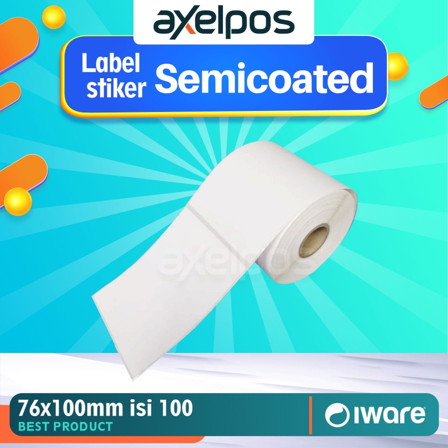 

LABEL STICKER BARCODE SEMICOATED STIKER 76x100MM 1 LINE ISI 100