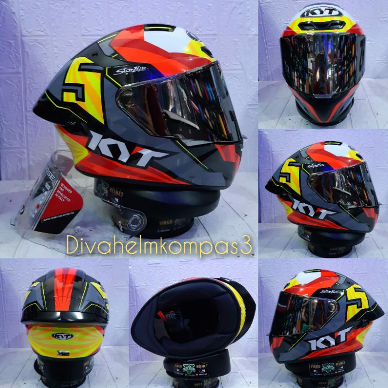 Helm Kyt TT Course Jaume Masia 2019 paket ganteng