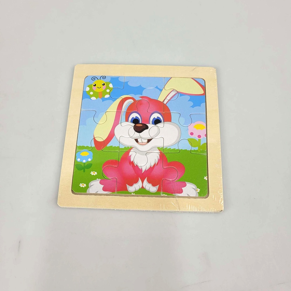Mainan Edukasi Anak Puzzle Model Motif Gambar Kelinci Children Toy