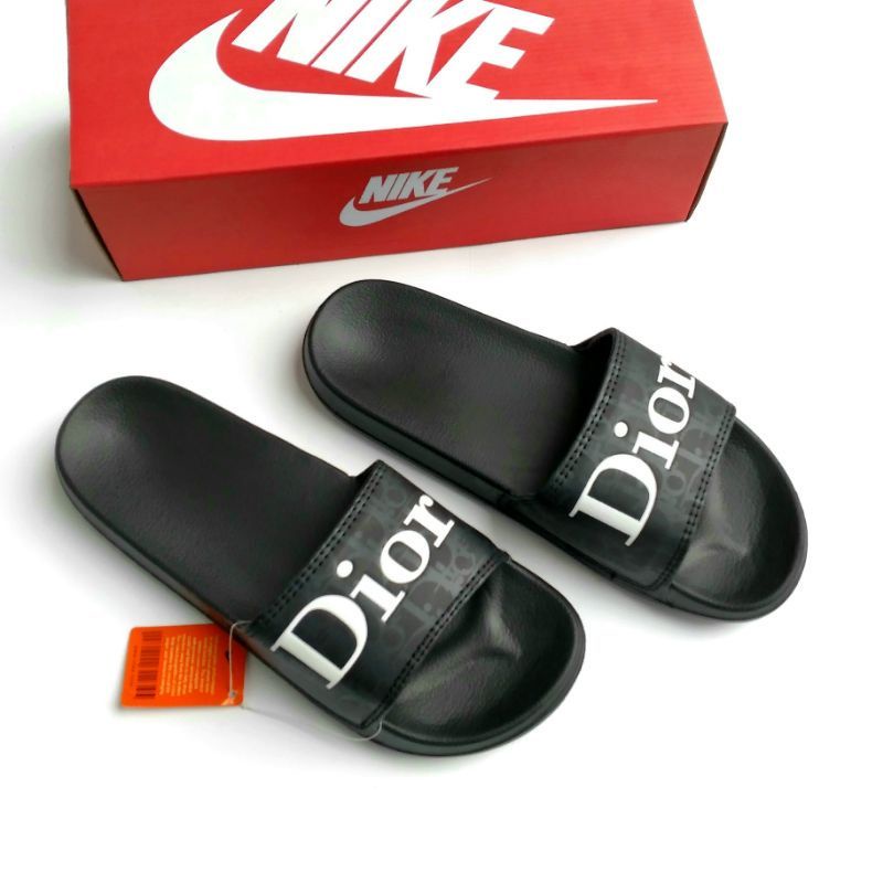 Sandal Selop DIOR Pria Wanita Sendal Slide Anti Slip fee box