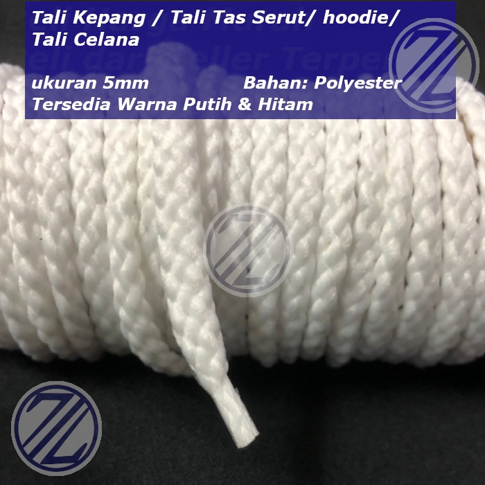 Tali Kepang / Tali Tas Serut / hoodie / Tali Celana  / Tali Kolor Ukuran 5mm