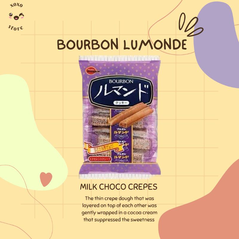 BOURBON LUMONDE MILK CHOCO CREPES ECER | SNACK JEPANG | CEMILAN IMPOR