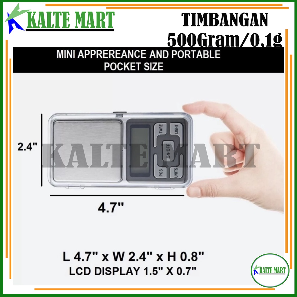 KALTE Timbangan Mini Digital, Timbangan Pocket Scale, Timbangan Emas, Timbangan Mini, Timbangan Gramasi, Timbangan kecil