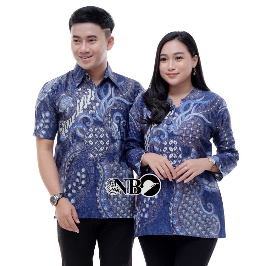 Batik Couple Modern Baju Batik Wanita Modern Atasan Batik Kerja Wanita Blouse Batik Kantor M L XL XXL Seragam Batik Modern