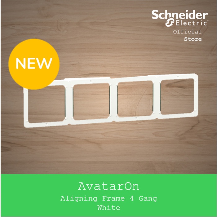Schneider Electric Avataron Aligning Frame 4Gang Putih - E8331_46_We