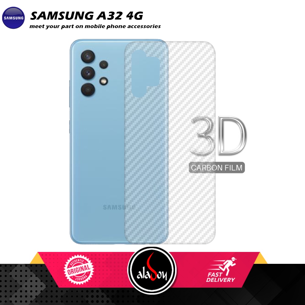 Paket 3IN1 Tempered Glass Layar Matte Anti Glare Samsung A32 4G Free Tempered Glass Camera dan Skin Carbon