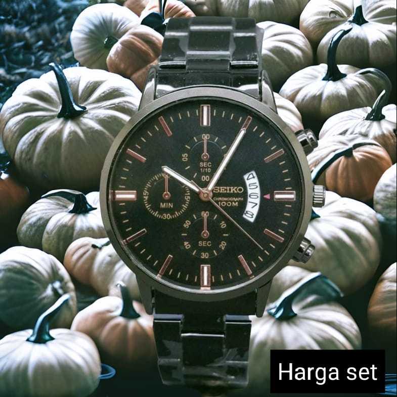 PROMO Jam Tangan  Rantai  Pria Besar Tanggal Aktif Free Bok termurah