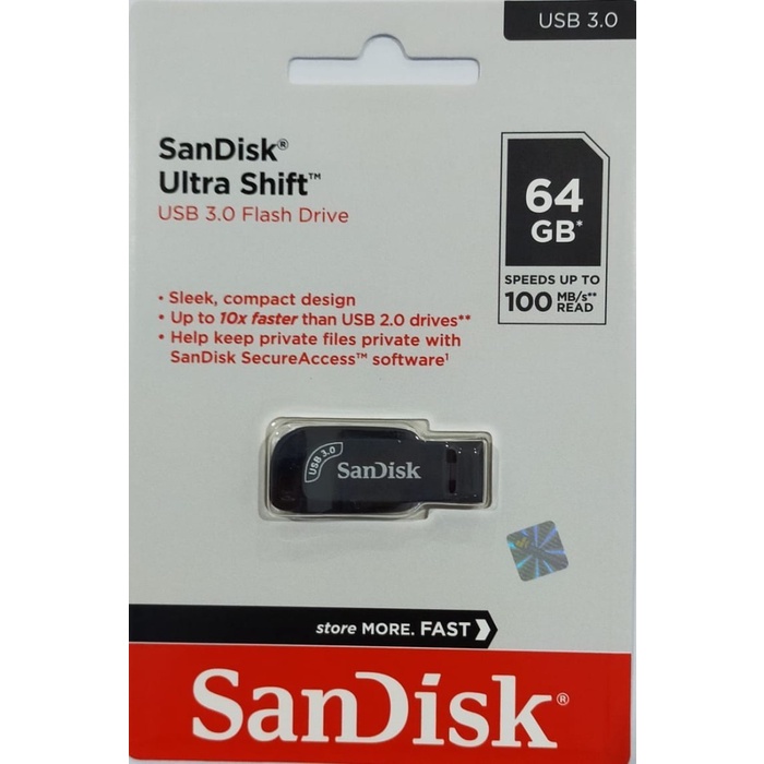 Flashdisk SanDisk Ultra Shift USB 3.0 Flash Drive, CZ410 64GB