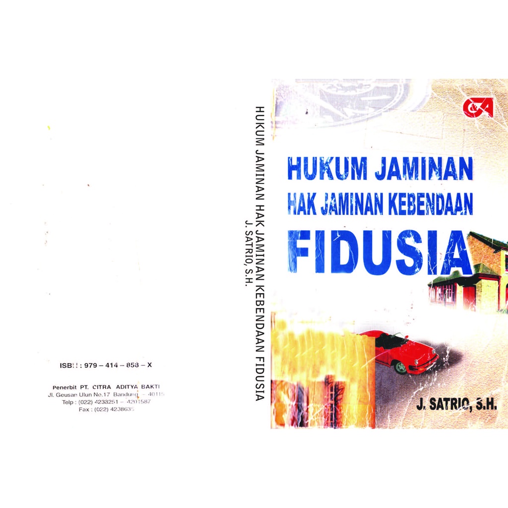 Jual Hukum Jaminan Hak Jaminan Kependaan Fidusia J Satrio Shopee