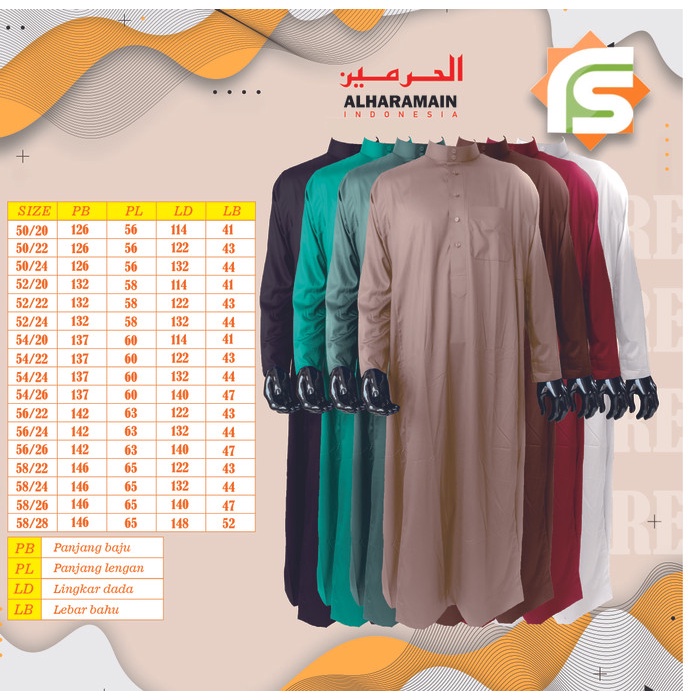 {FamilyStore} JUBAH AL HARAMAIN VIET / JUBAH POLOS /JUBAH ARAB / JUBAH AL HARAMAIN - 50/20 Diskon
