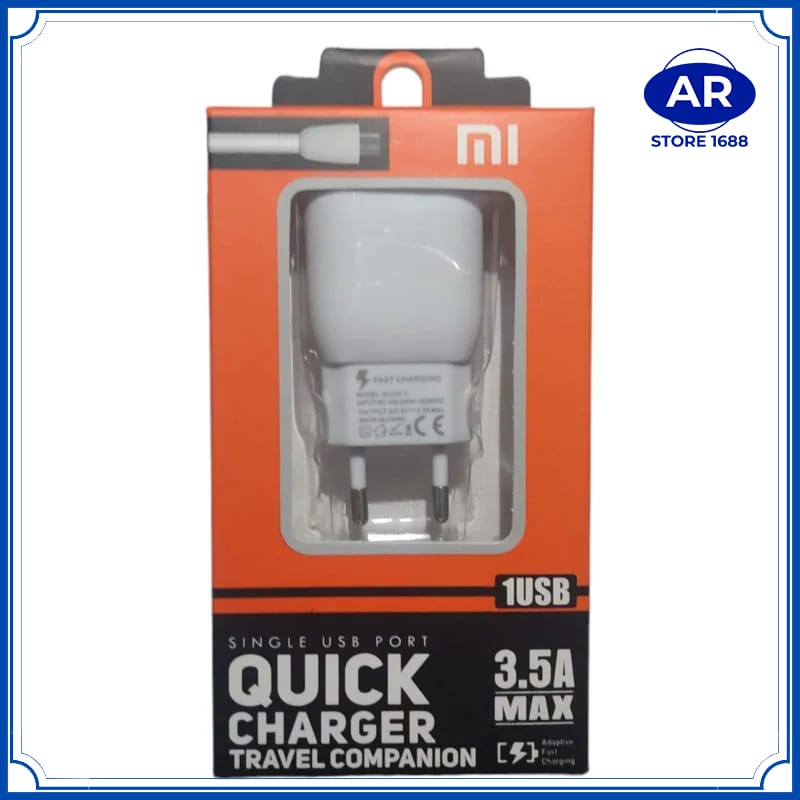 TRAVEL CHARGER BRANDED 3,5A 1 USB + KABEL TC QUICK CASAN HP-AR STORE1688