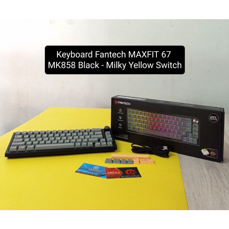 Keyboard Fantech MAXFIT 67 MK858 Black - Milky Yellow Switch