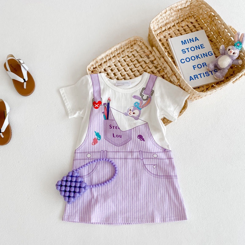 [Princess Kesli] Size 90-140 Baju anak perempuan motif kartun/Kaos anak perempuan 1-9 tahun Gaun anak Dres Kaos bayi anak perempuan