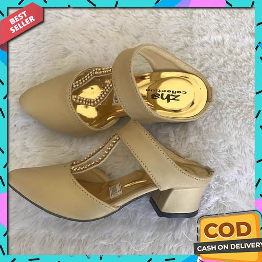 New Sandal Pesta Anak Cewek Lubery Hak Kaca Tumit Tahu Heels Ank Perempuan Wiken Platform Sepatu  He