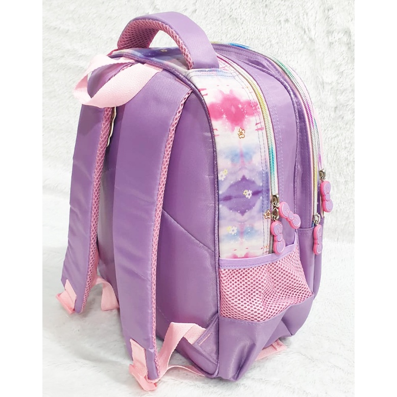 PROMO 10.10 RANSEL UKURAN SEDANG * TAS ANAK SEKOLAH BARU PEREMPUAN SD 14&quot; GAMBAR UNICORN TIMBUL EMBOS KUCING PITA 3RES LILAC IMPORT ( OSH COOL LITTLE GOLD  PILIHAN VARIAN )