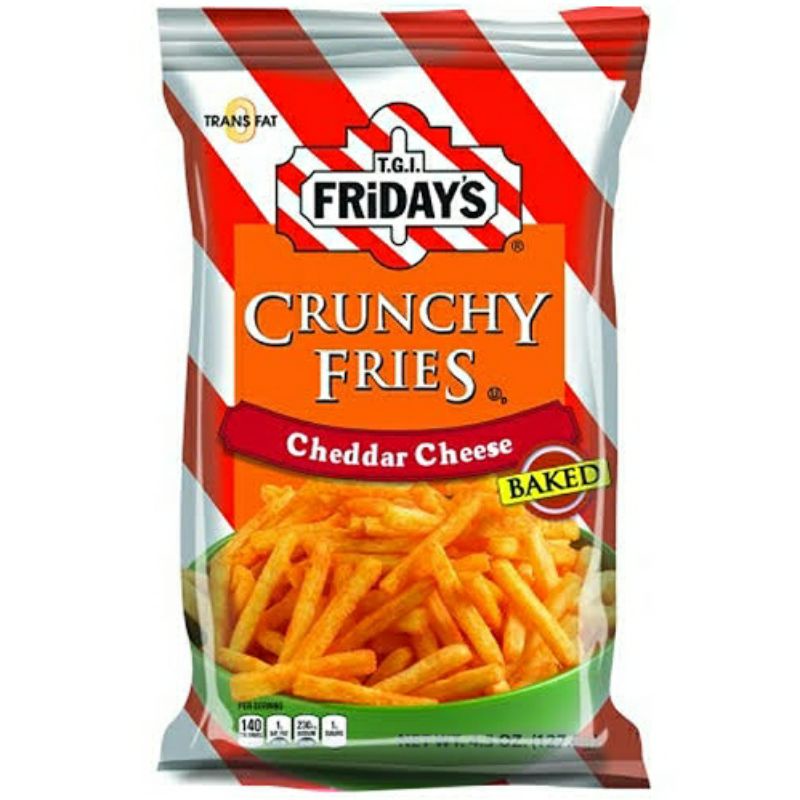 [128gr] TGI Fridays Crunchy Fries Cheddar Cheese Snack - TGIF USA
