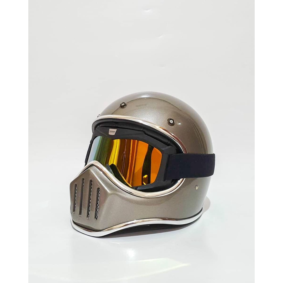 HELM CAKIL CUSTOM WARNA GREY GLOSSY