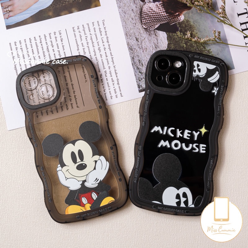 Couple Casing Realme C55 C53 C12 10 C11 C35 5 6i C15 8Pro C30 C25 C25Y C17 C21Y C33 C25s C20 C20A 9 9Pro+9i 8i C3 7i 5i 7 Kartun Mickey Mouse Soft Wavy Edge Case