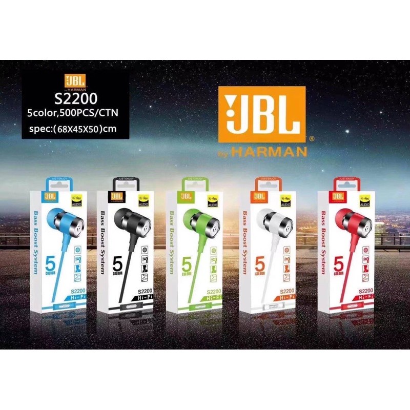 Earphone JBL Music By harman HS 77 &amp; handsfree stereo bass/Earphone musik SS2200